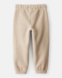 Toddler Girl Cozy Jogger Pants - Brown