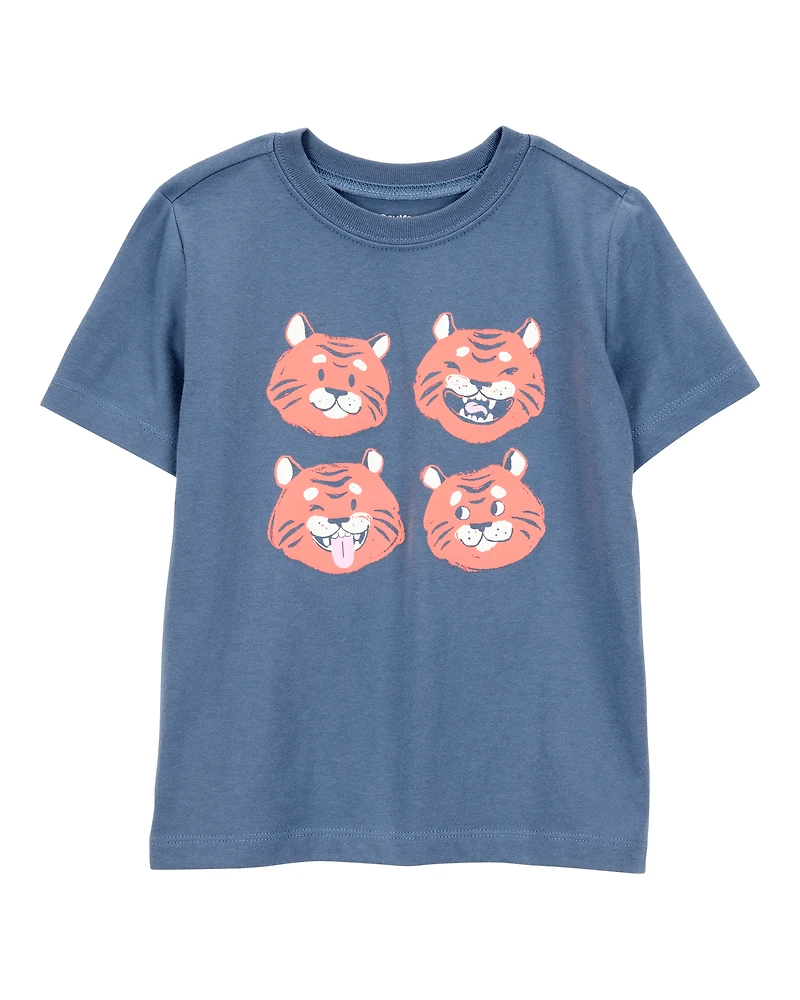 Toddler Tiger Short-Sleeve Graphic Tee - Blue