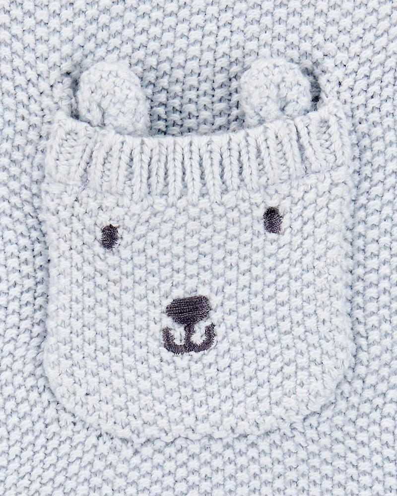 Baby Solid Cotton Romper - Blue