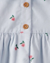 Toddler Girl Corduroy Dress - Grey