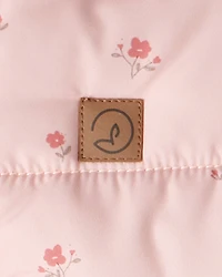 Baby Girl 1-Piece Snowsuit Made with Recycle Materials Blush Petals Print