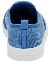 Kid Quilted Chambray Pull-On Sneakers
