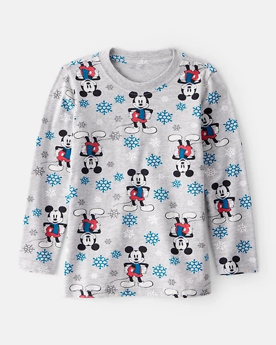 Toddler Boy Christmas Disney© Mickey Mouse Graphic Tee - Grey