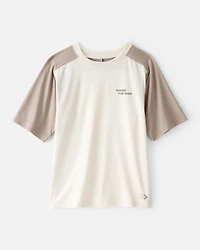 Boys 2-Piece Graphic Tee & Joggers Set - Ivory/Tan