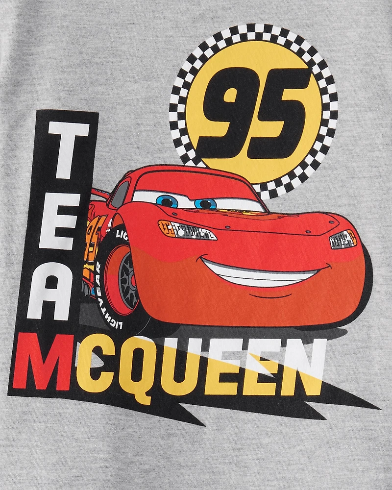 Toddler Boy 2-Piece Cars Lightening McQueen Outfit Set - Heather/Black