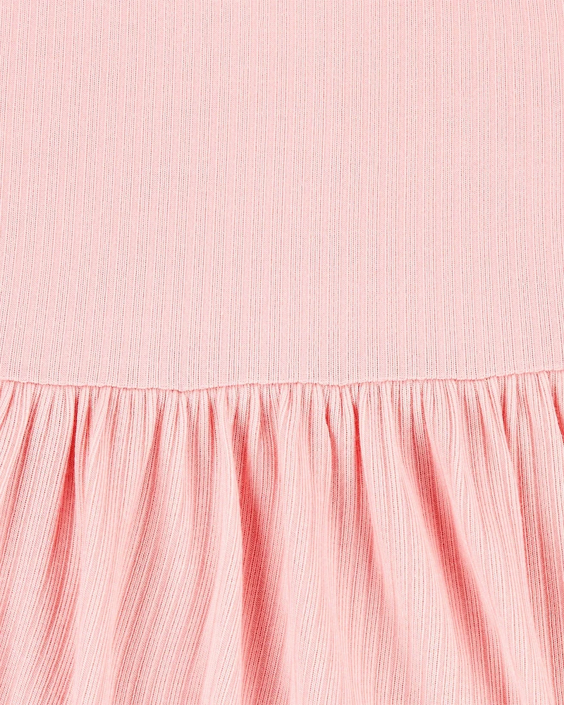 Baby Girl Solid PurelySoft Bodysuit Dress - Pink
