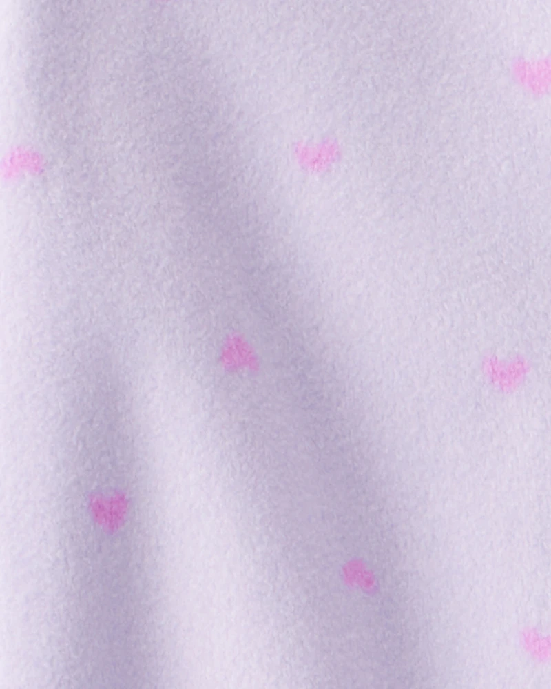 Baby Girl Koala & Heart Loose Fit 1-Piece Pajamas - Purple