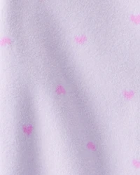 Baby Girl Koala & Heart Loose Fit 1-Piece Pajamas - Purple