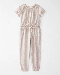 Kid Organic Cotton Floral-Print Jumpsuit