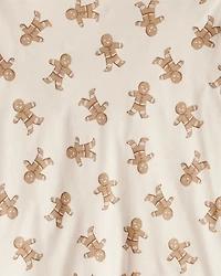 Adult Organic Cotton Pajamas Set Gingerbread Man Print