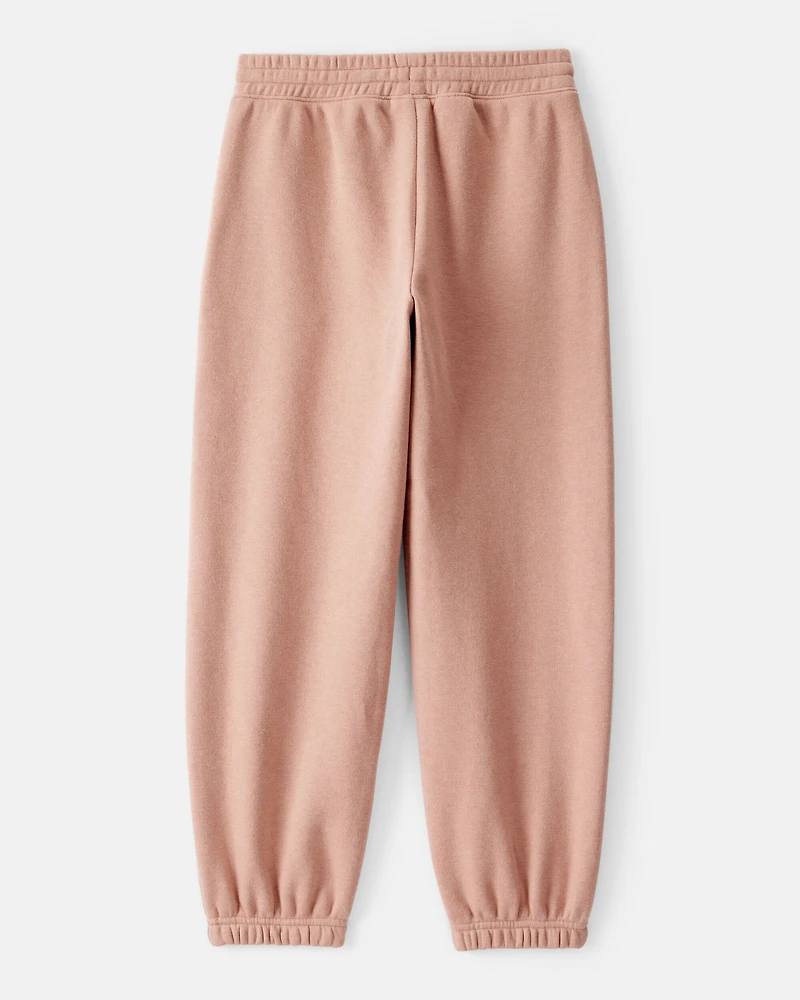 Girls Cotton Joggers - Brown
