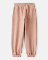 Girls Cotton Joggers - Brown