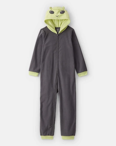 Boys Alien Fleece Long-Sleeve Snug Fit 1-Piece Pajamas