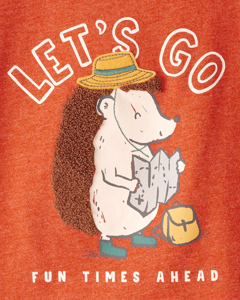 Toddler Boy Hedgehog Short-Sleeve Graphic Tee - Orange