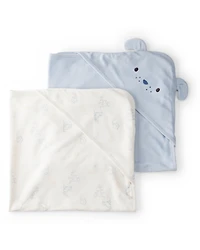 Baby 2-Pack Hooded Towels - Blue