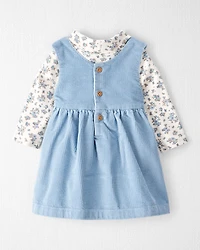 Baby Girl 2-Piece Organic Cotton Jumper Set