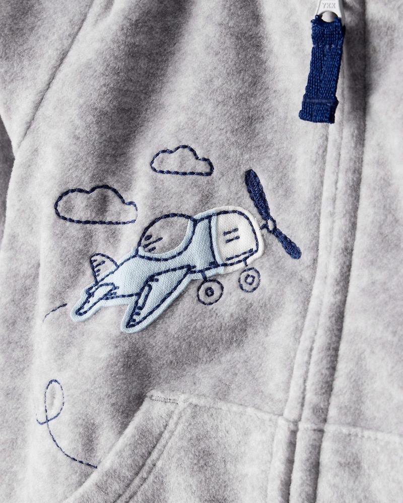 Baby Boy 3-Piece Airplane Cardigan Set
