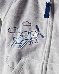 Baby Boy 3-Piece Airplane Cardigan Set
