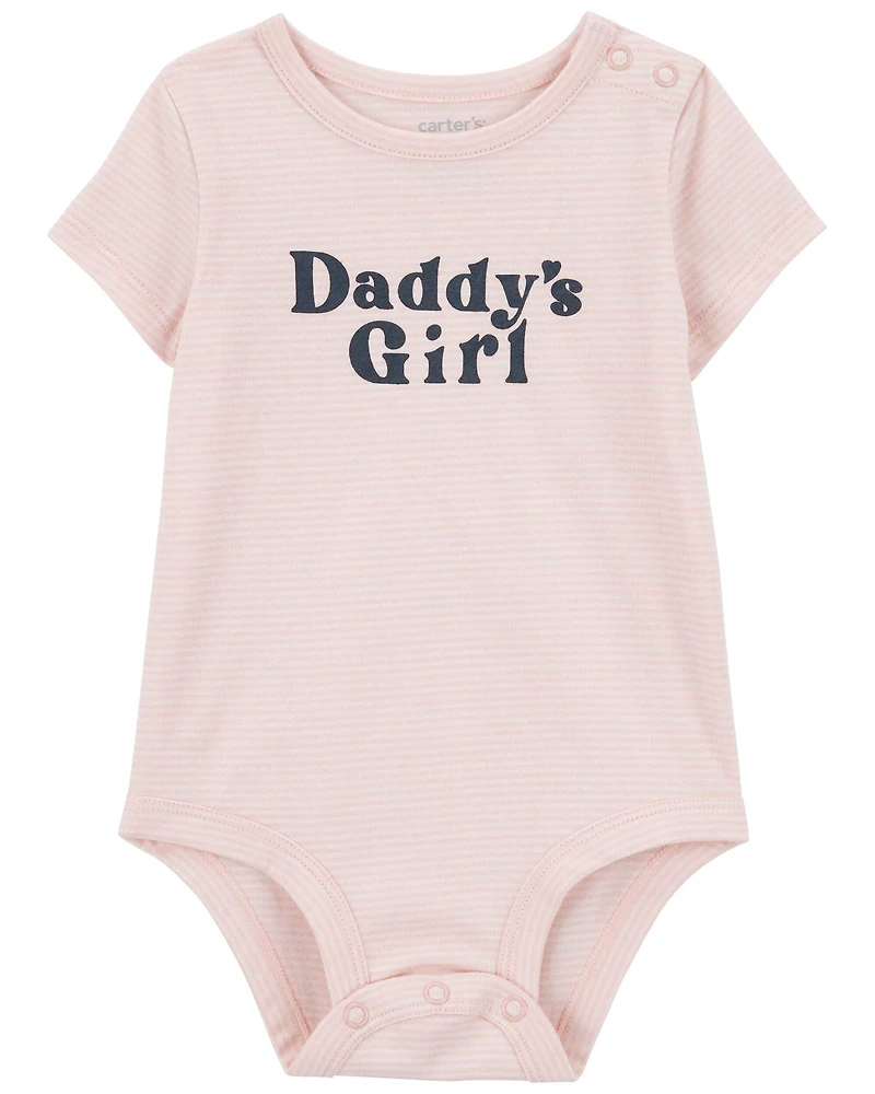 Baby "Daddy's Girl" Short-Sleeve Bodysuit - Pink