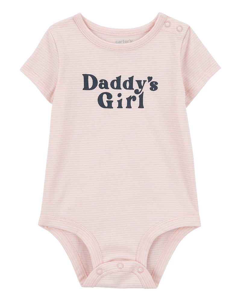 Baby "Daddy's Girl" Short-Sleeve Bodysuit - Pink