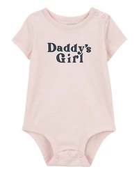 Baby "Daddy's Girl" Short-Sleeve Bodysuit - Pink