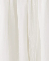 Girls Short-Sleeve Tulle Dress - White