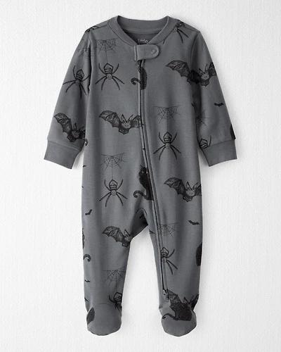 Baby Organic Cotton Sleep & Play Pajamas Spooky Creatures Print