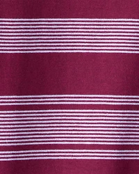 Boys Striped Long-Sleeve Tee - Burgundy