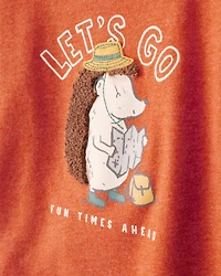 Baby Boy Hedgehog Short-Sleeve Graphic Tee - Orange