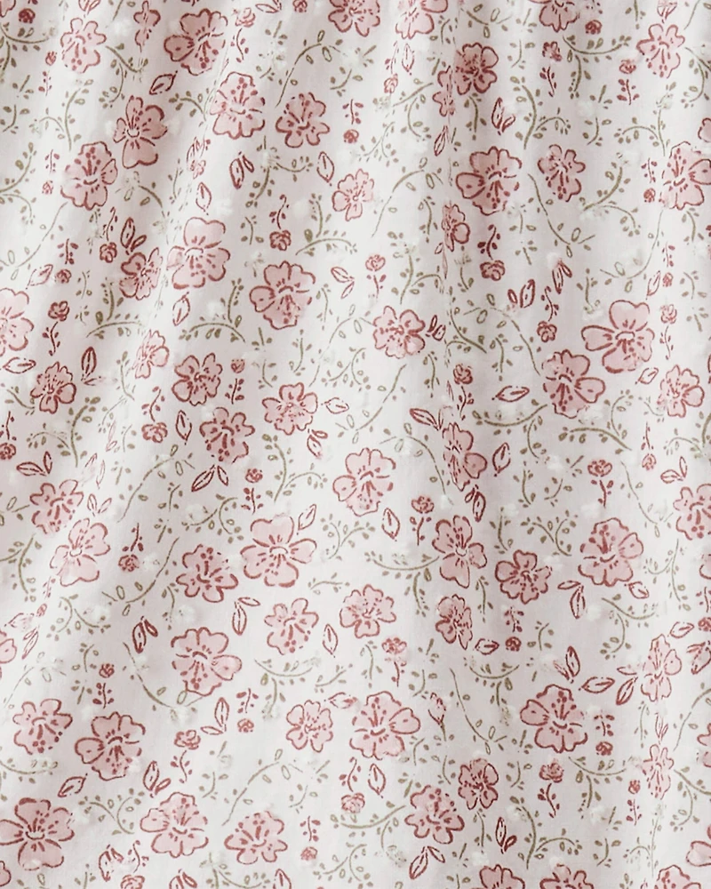 Girls Organic Cotton Dress in Prairie Blossom Print