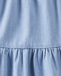 Girls Organic Cotton Chambray Dress