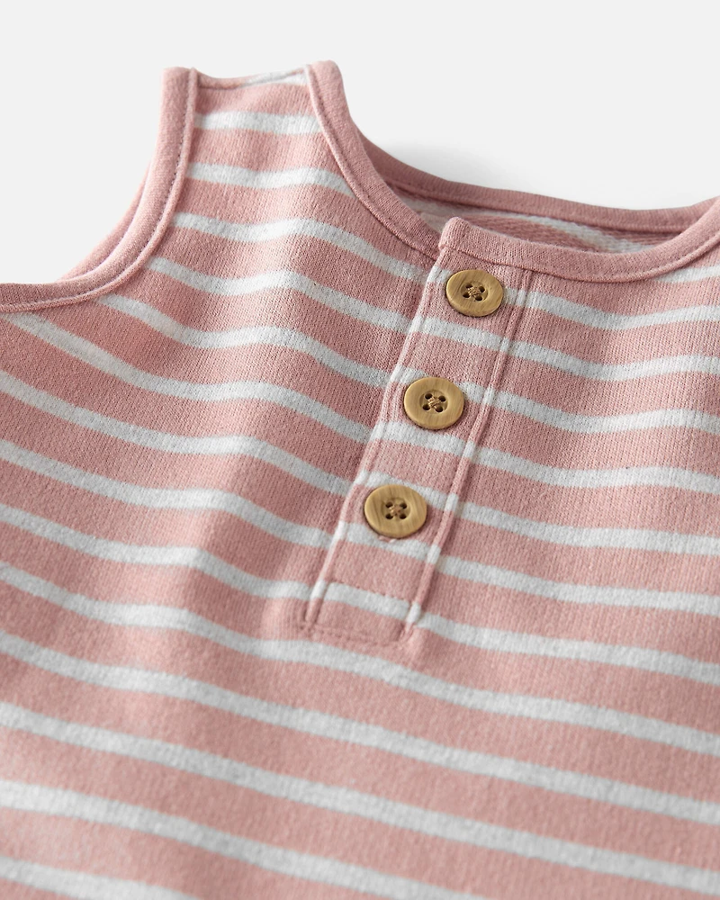 Baby Boy Striped Organic Cotton Jumpsuit