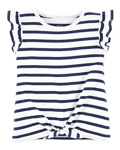 Toddler Striped Tie-Front Tee
