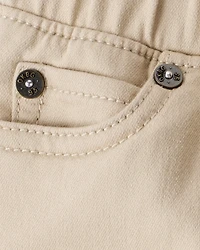 Baby Boy Cotton Pull-On Fashion Pants - Tan