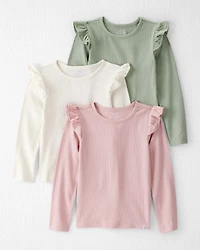 Toddler 3-Pack Organic Cotton Ribbed Tees