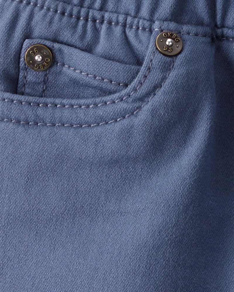 Baby Boy Cotton Pull-On Fashion Pants - Navy