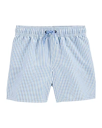 Boys Striped Swim Trunks - Blue