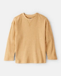 Boys Solid Thermal Long-Sleeve Tee - Yellow