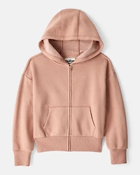 Girls Long-Sleeve Hooded Zip-Up Jacket