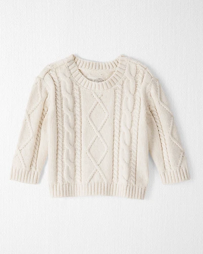 Baby Organic Cotton Cable Knit Sweater