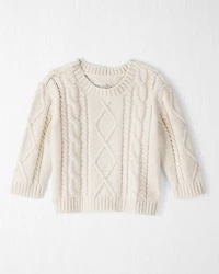 Baby Organic Cotton Cable Knit Sweater