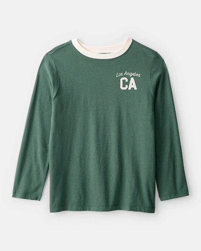 Boys Los Angeles Long-Sleeve Graphic Tee - Green