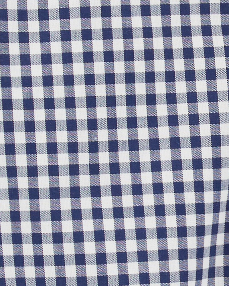 Baby Gingham Print Button-Front Bodysuit