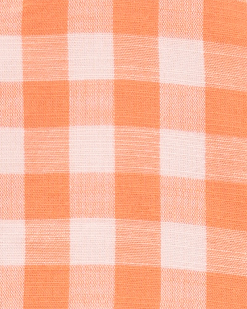 Toddler Gingham Poplin Romper