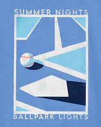 Kid Baseball Short-Sleeve Graphic Tee - Blue