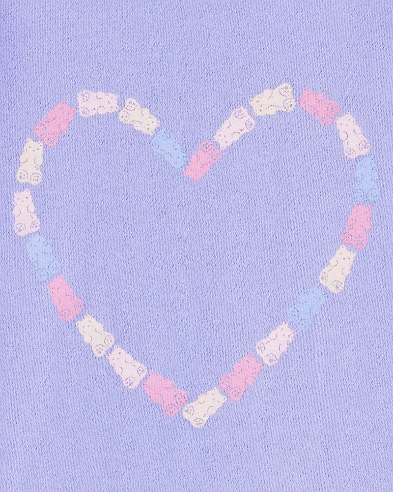 Toddler Girl Gummy Bear Heart Graphic Tee