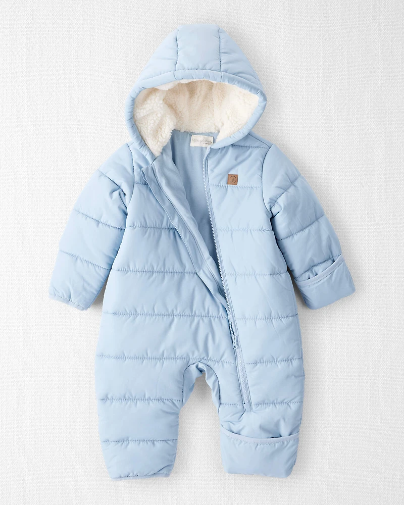 Baby Girl 1-Piece Snowsuit Made with Recycle Materials