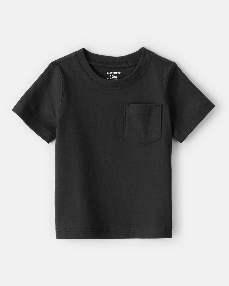 Baby Solid Short-Sleeve Pocket Tee