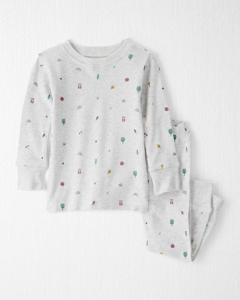 Baby Organic Cotton Pajamas Nature Icon Print