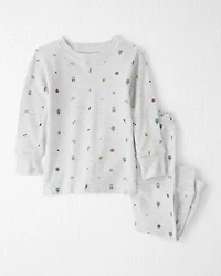 Baby Organic Cotton Pajamas Nature Icon Print